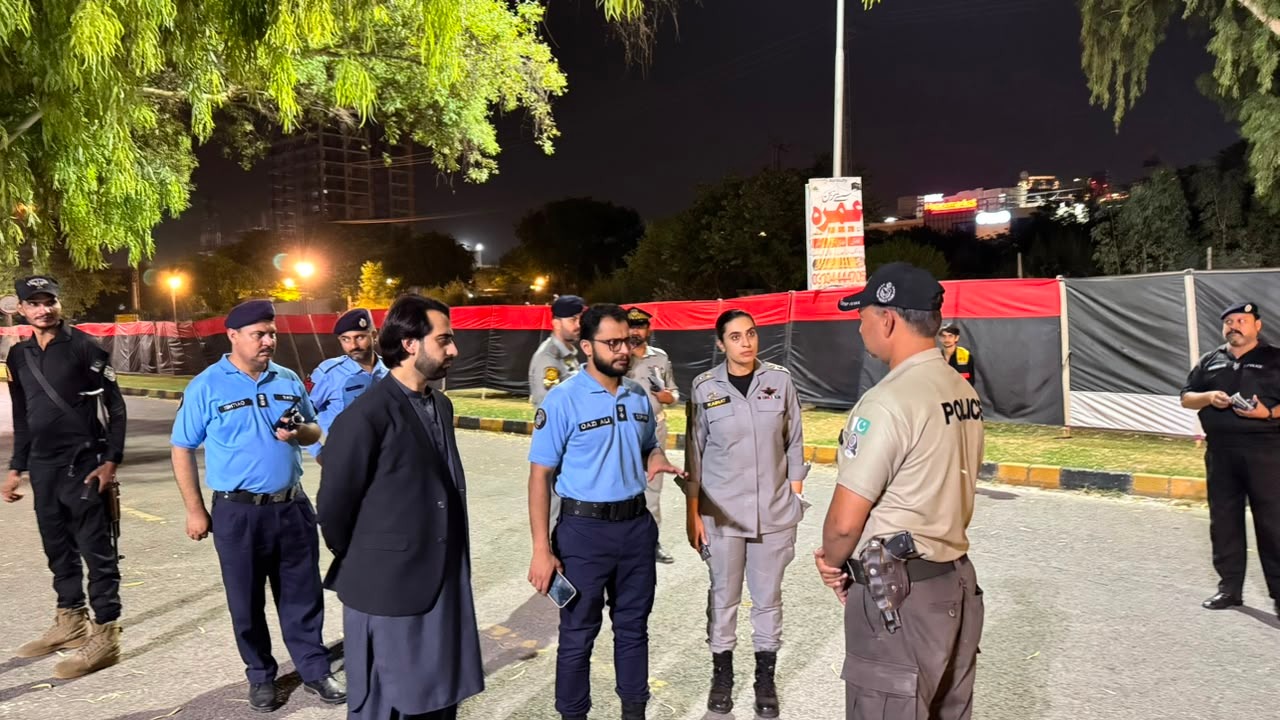 اسلام آباد: ایس ایس پی آپریشنز قاضی علی رضا کا انتظامی افسران کے ہمراہ امام بارگاہوں کا دورہ