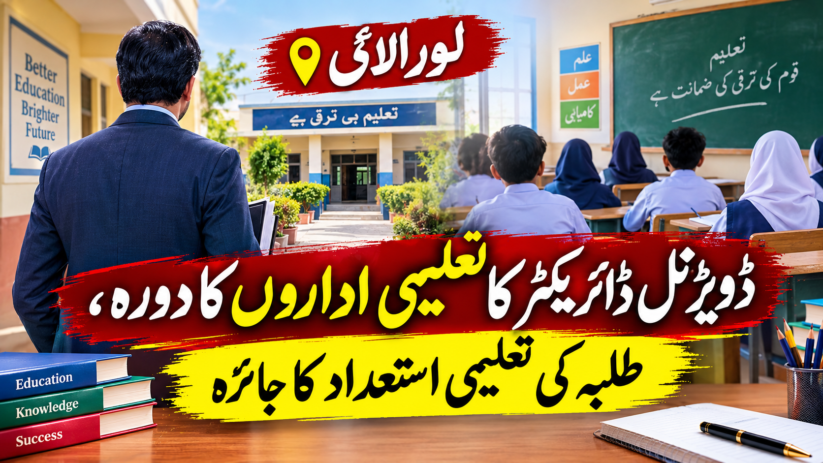 Loralai School Inspection News Collage